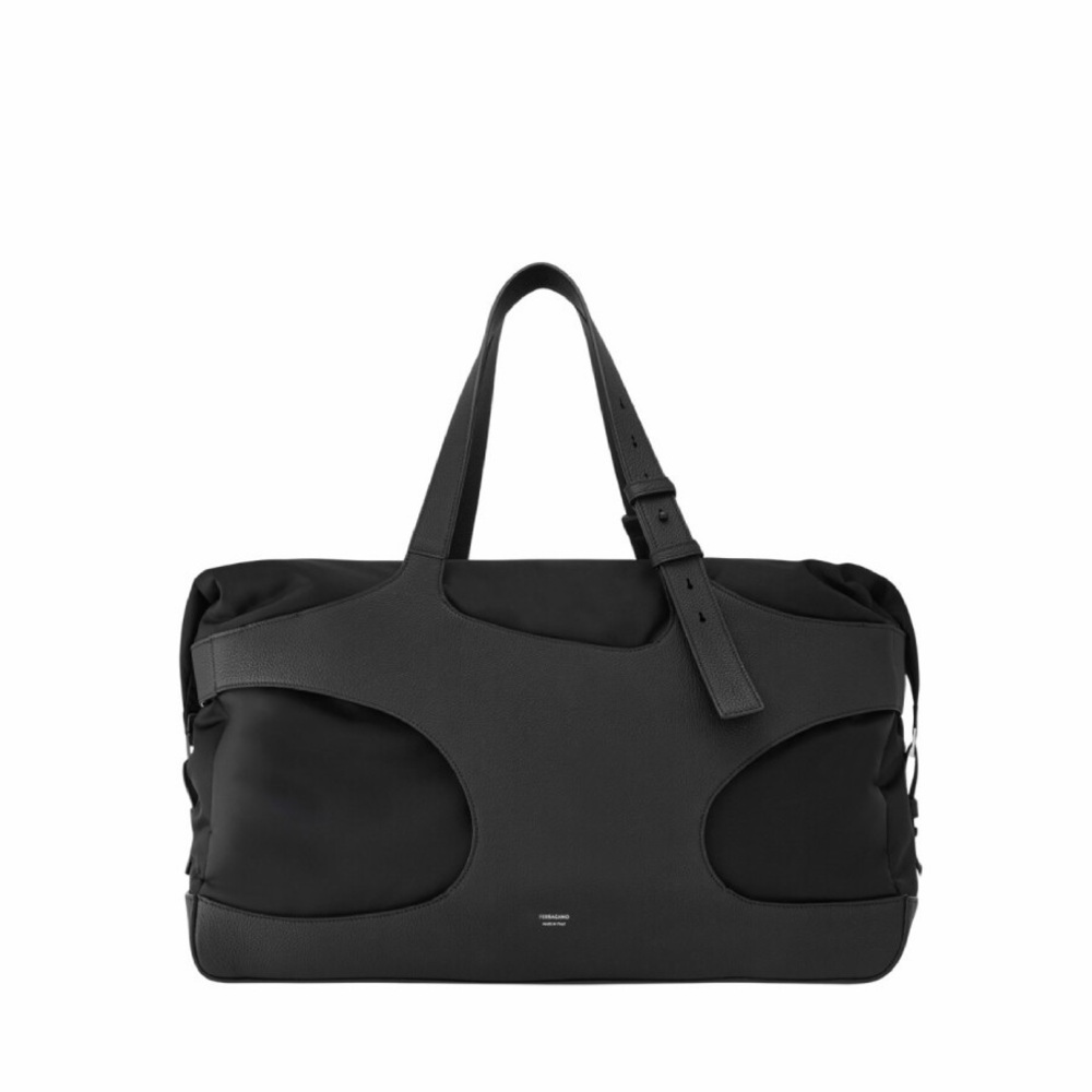 Salvatore Ferragamo Black Duffel Bag
